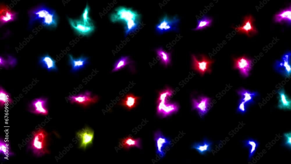 Aufkleber Animated abstract technology dark background random dots and grid 4K. Looping footage