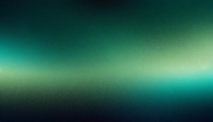 Obraz premium Dark green blue glowing grainy gradient background noise texture backdrop webpage header banner design