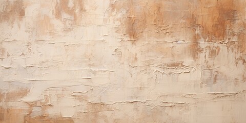 Generative AI, Closeup of impasto abstract rough beige art painting texture