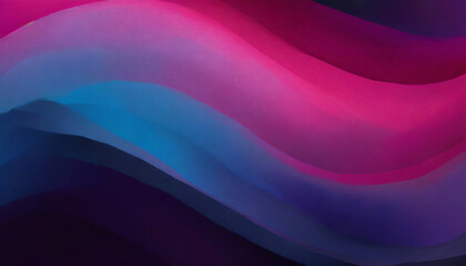 Magenta pink blue black abstract color gradient wave background grainy texture banner website header poster design