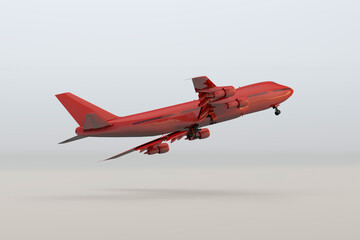 Fly red airplane