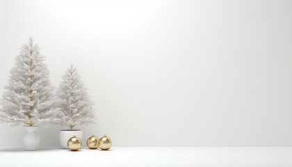 Festive christmas balls and decorative ornaments on a clean white background   3d rendering