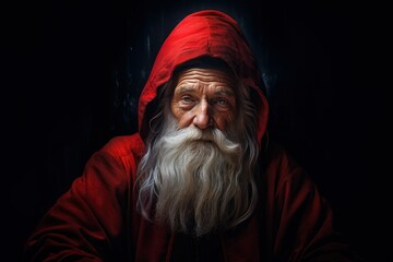 Santa Claus in Hyper realism style. Charming retro fantasy.