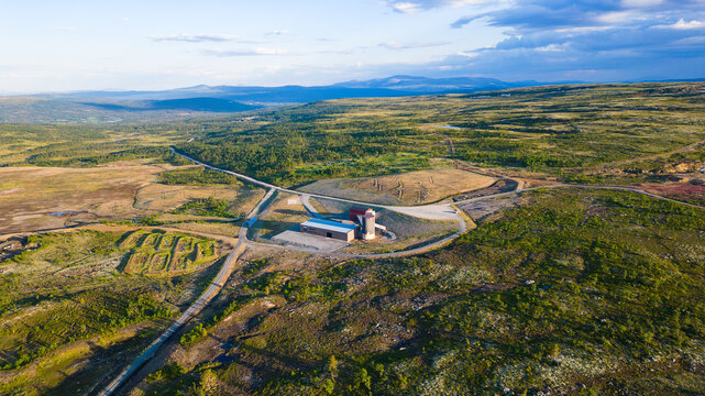 Historic iron mine Kongens Gruve in Unesco heritage R&oslash;ros in Norway