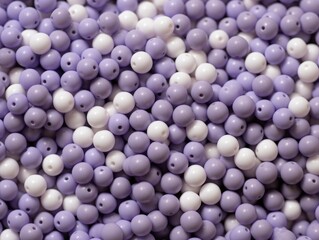Little beads texture background. Purple and white color.