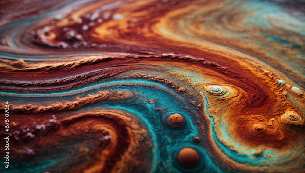 Aufkleber create a meticulous and close-up representation that highlights the complex surface features decorat