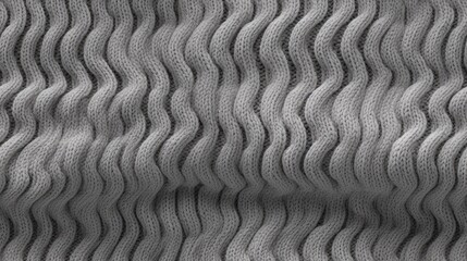 a large knitted gray sweater, artfully folded in gentle waves, high-quality background is intended for design and layout purposes, providing a tactile. SEAMLESS PATTERN. SEAMLESS WALLPAPER. - obrazy, fototapety, plakaty