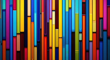 Many bar shapes in assorted colors background