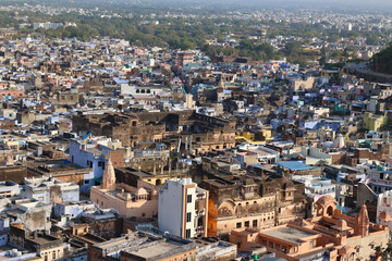 Fototapeta na wymiar Bundi town cityscape beautiful view, Rajasthan, India