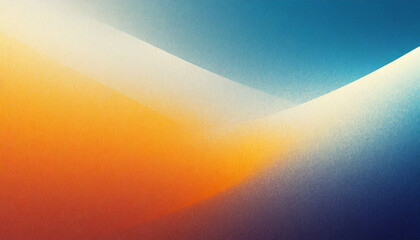 Retro grain noise texture background orange blue white yellow color gradient abstract web banner...