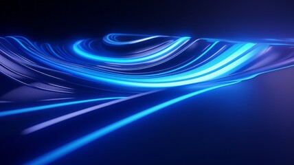 3d render. Abstract background of blue pink teal neon stripes and lasers ascending. wide angle, open space, tech Modern wallpaper