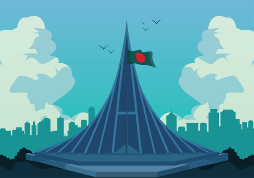 National martyrs memorial of Bangladesh , illustration