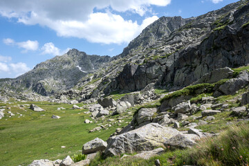 Landscape of Rila Mountain near Kalin peaks, Bulgaria