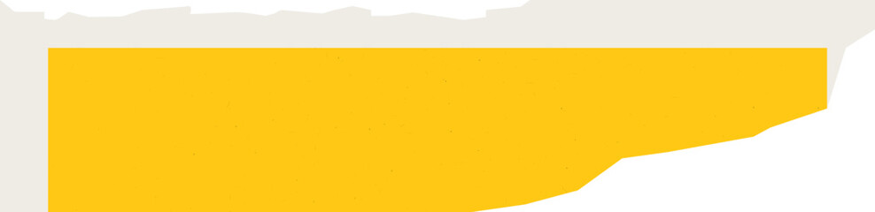 The torn paper is yellow in color. A trending element for collages.