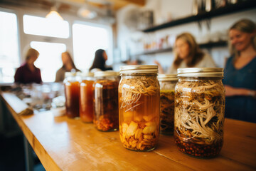 Fermentation Workshops - Educational course on fermenting foods like kimchi and kombucha for gut...