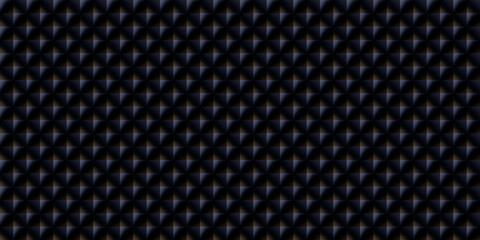 Black carbon fiber texture background. Seamless pattern. Pyramid Acoustic Foam Panels. 3d rendering