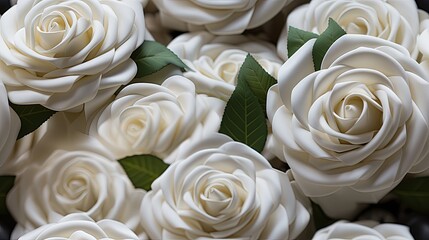 seamless close up of white roses pattern