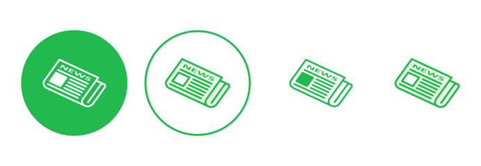 Newspaper icon set. news paper vector sign