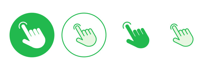 Hand click icon set. pointer icon vector. hand cursor icon vector