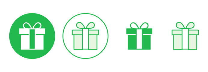 Gift icon set. gift vector icon. birthday gift