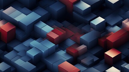 abstract seamless 3d cube pattern