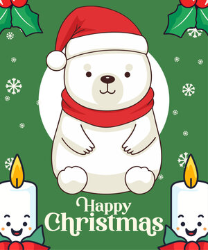 A Polar Bear Cartoon for a Winter Holiday: Vector for a Cheerful Kids’ Party