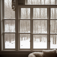 window in the snow