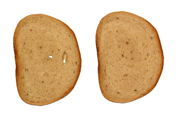 A slices of wheat bread , on a transparent background