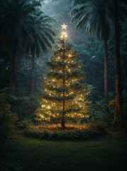 christmas tree in the forest