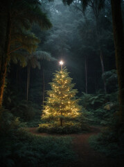 Fototapeta premium christmas tree in the forest