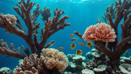 Fototapeta na wymiar Underwater fish and coral 