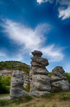 Stone town is an area consisting of over 120 naturally formed stone pillars, located in the village of Kuklica, near Kratovo in Macedonia.