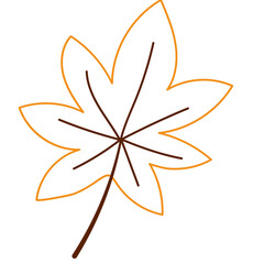 autumn  leaf boho organic vector element