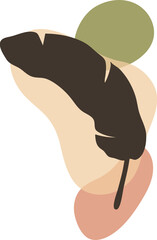 banana leaf boho vector element