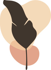 banana leaf boho vector element