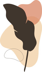 banana leaf boho vector element