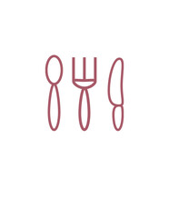 Silverware Icon Pink