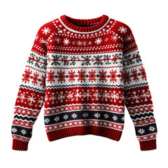 A traditional festive winter season christmas ugly jumper sweater