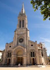 Fototapeta na wymiar Mediaeval gothic Roman Catholic church located in town Gap, Hautes-Alpes, France.
