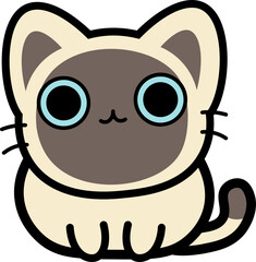 cute cat flat vector