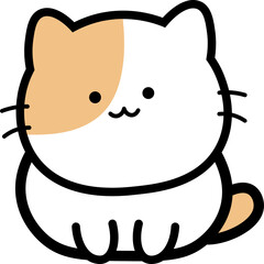 cute cat flat vector
