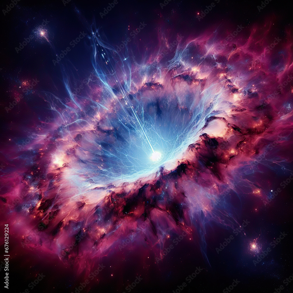 Wall mural a quasar in deep outer space of our universe.