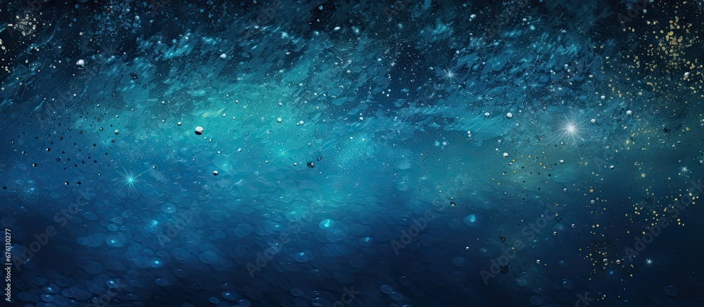 Poster the abstract black and blue background texture resembles the mesmerizing underwater world with shimm