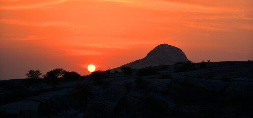 Thar desert at sunset in Jaisalmer Rajasthan India
