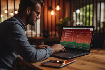 A person checking their credit score in preparation for a mortgage application. Concept of creditworthiness and loan eligibility. Generative Ai.