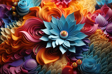 A visually stunning animated GIF on social media showcasing a rainbow of colors and intricate patterns, exemplifying the artistry in digital content creation. Generative Ai.