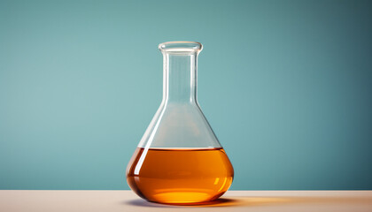 laboratory flask with liquid