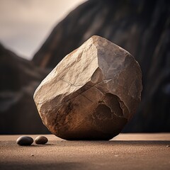 A colossal rock, seamlessly integrated into its natural environment.
