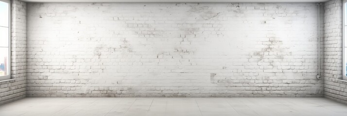 Vintage white painted brick wall texture background with distressed and weathered appearance - obrazy, fototapety, plakaty