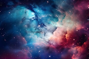 Fototapeta na wymiar Colorful abstract galaxy, astronomy stars background